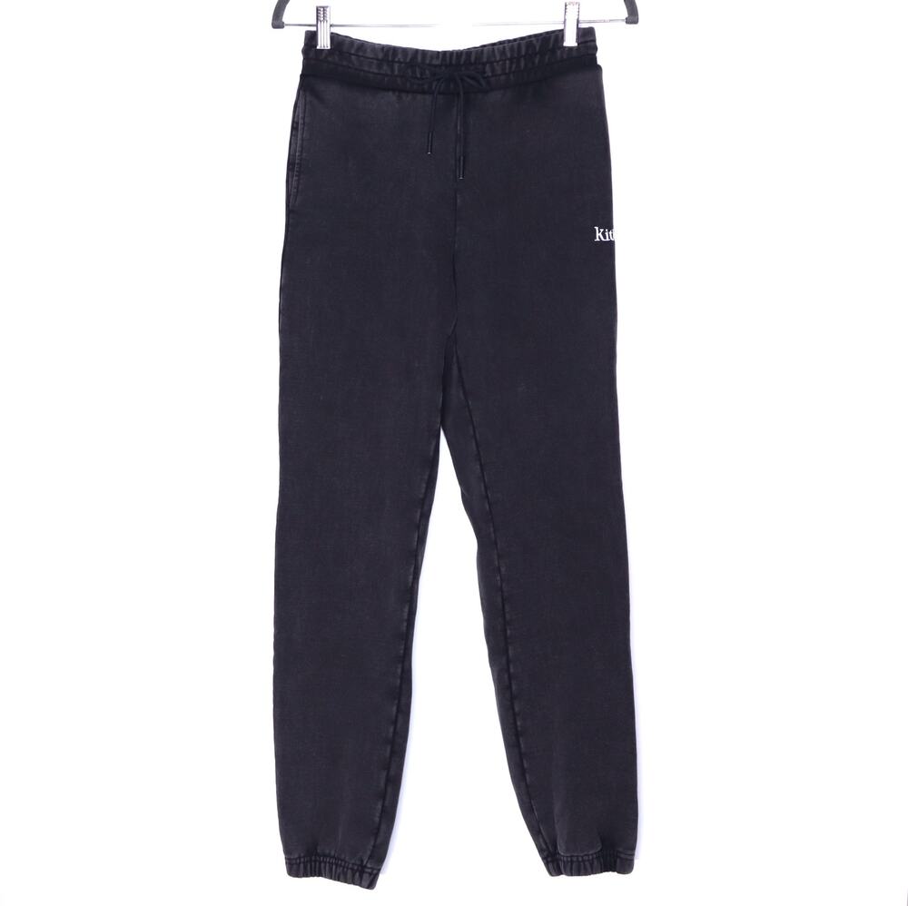 KITH Washed Chelsea Sweatpant Black Straight Leg Drawstring Women's XS